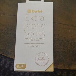 Owlet Extra Fabric Socks - Dusty Rose (0-18 Months)